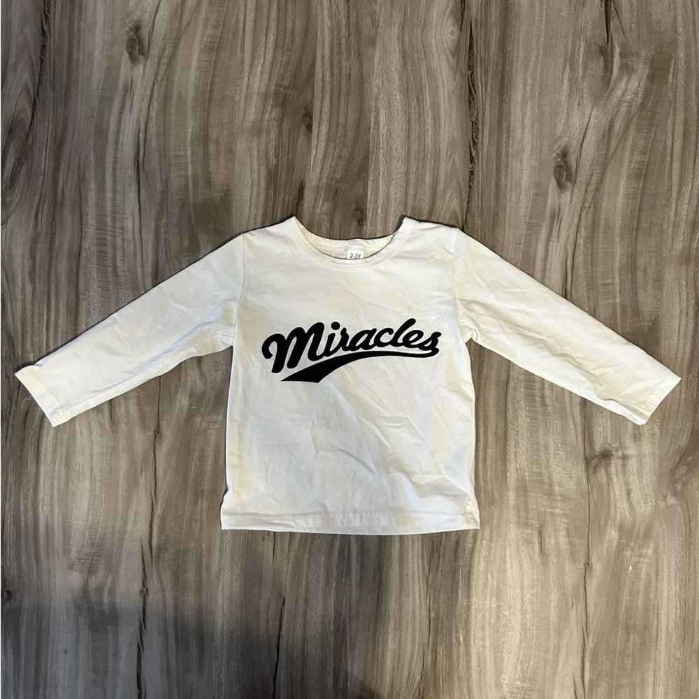 Miracle Kids White Long Sleeve Shirt